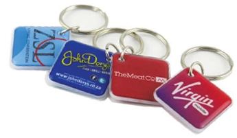 Picture of Square Plexi keyring with full colour print