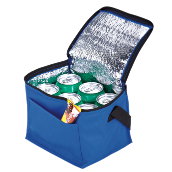 Picture of 6 Can Cooler with Foil Liner and Pocket - Non-Woven Foil Lining