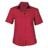 Ladies Brushed Cotton Twill Blouse Short Sleeve , LL-TWILL