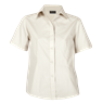 Ladies Brushed Cotton Twill Blouse Short Sleeve , LL-TWILL