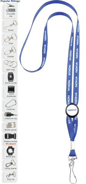 Dye Sublimation Lanyard With Dome Toggle With Full Colour Dome, LAN711