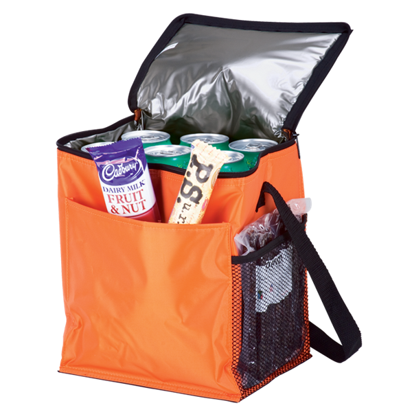 12 Can Cooler With 2 Exterior Pockets - 70D - PEVA Lining, BC0006