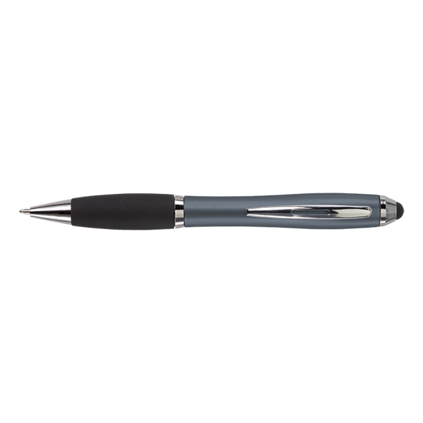 Ballpoint Pen With Rubber Grip And Stylus, BP2430