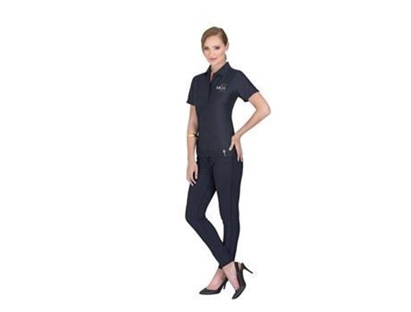 Slazenger Viceroy Ladies Golf Shirt Blue Chip Branding