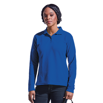 Ladies 175g Pique Knit Long Sleeve Golfer, L175-LONG