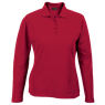175g Pique Knit Long Sleeve Golfer Ladies, L175-LONG