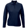 175g Pique Knit Long Sleeve Golfer Ladies, L175-LONG
