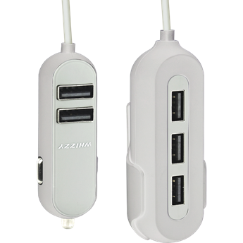 Whizzy 5 Port USB Car Charger, BE0133