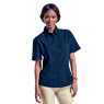 Basic Poly Cotton Blouse Short Sleeve Ladies, LL-PLA