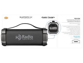 Swiss Cougar Chicago Bluetooth Speaker & Fm Radio, TECH-5136