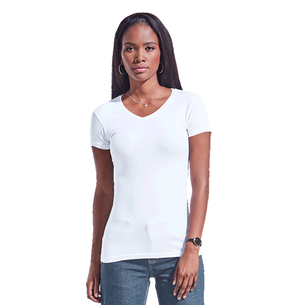 Ladies 170g Slim Fit V-Neck T-Shirt