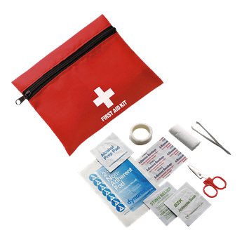 First Aid Kit In Zippered Pouch With Belt Clip, BH1367
