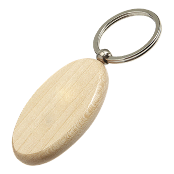 Oval Wooden Keychain, BK7300