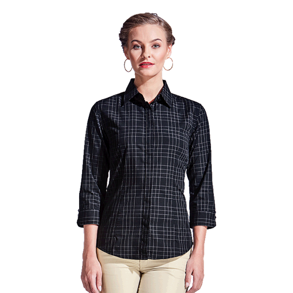 Ladies Hamilton Check Blouse, LL-HAM