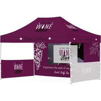 Ovation Gazebo 4.5M X 3M - 1 Long Full-Wall Skin - 2 Short Half-Wall Skins, DISPLAY-2086