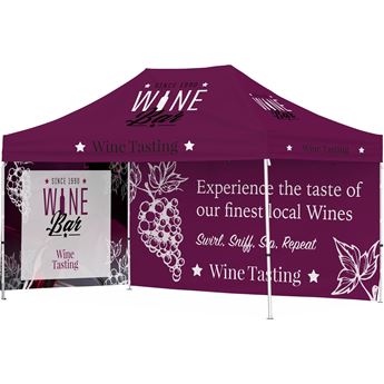 Ovation Gazebo 4.5M X 3M - 1 Long Full-Wall Skin - 1 Short Full-Wall Skin, DISPLAY-2085