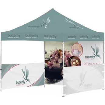 Ovation Gazebo 3M X 3M - 2 Half-Wall Skins - 1 Full-Wall Skin, DISPLAY-2076