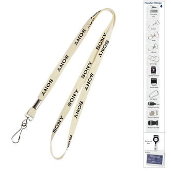 Cotton Twill Lanyard With 1 Col+ Swivel, LAN10015X