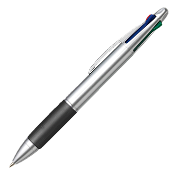 4 Colour Ballpoint Pen With Rubber Grip, BP8123