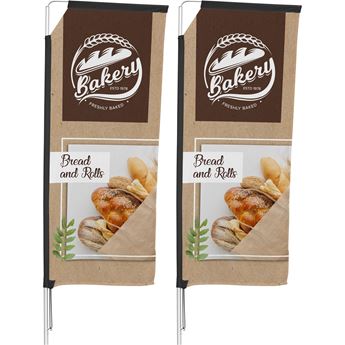 Legend 2M Sublimated Telescopic Single-Sided Flying Banner (Set Of 2), DISPLAY-7042