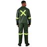 Acid Resistant Polycotton Conti Suit - Reflective Arm, Legs & Back - Yellow Tape, ALT-11063