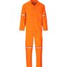 Trade Polycotton Conti Suit - Reflective Arms & Legs - Orange Tape, ALT-11011