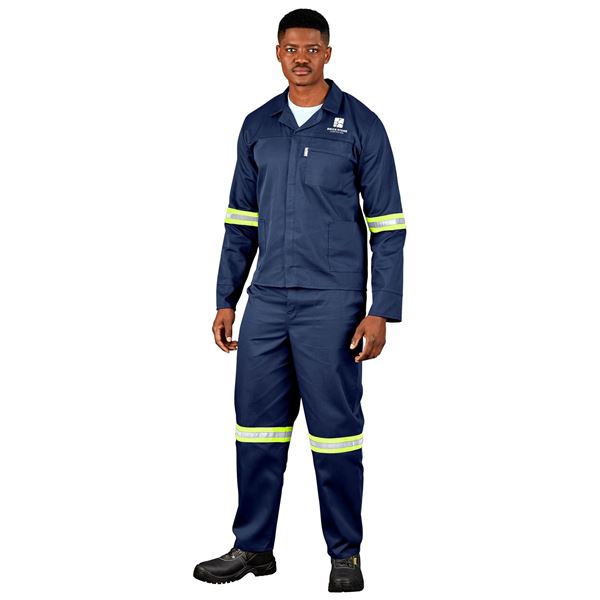 Trade Polycotton Conti Suit - Reflective Arms & Legs - Yellow Tape, ALT-1105