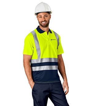 Surveyor Two-Tone Hi-Viz Reflective Golf Shirt, ALT-1402