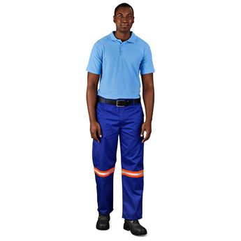 Site Premium Polycotton Pants - Reflective Legs - Orange Tape, ALT-11132