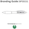 Curved Design Ballpoint Pen With Coloured Barrel, BP30151