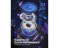 Mpow EG10 Gaming Wired Headset Blue Chip Branding