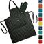 Shweshwe Oven Mitt And Apron Set With FC Tag, KITCH011