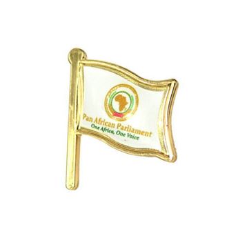 Metal Flag + Pin With Full Colour, AWE004 