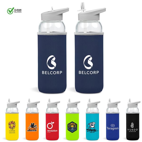 Kooshty Sipper Neo Glass Water Bottle – 850ml, GF-KS-1041-B