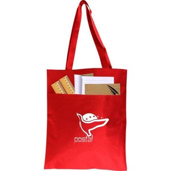 Shoulder Shopper Bag With Pocket + 1 Col, BAG247