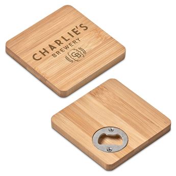 Drifter Bamboo Bottle Opener Coaster, GV-AM-136-B