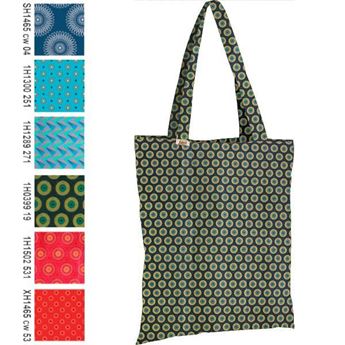 Shweshwe Shoulder Shopper Bag With Branded Tag, SHWE011