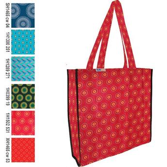 Shweshwe Gusset Shopper Bag With Branded Tag, SHWE012