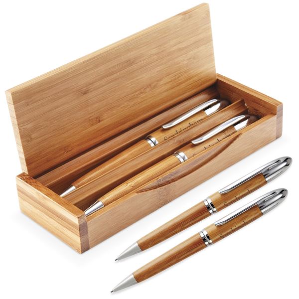 Unity Bamboo Ball Pen & Pencil Set, PEN-3737