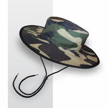 Camouflage Round Bucket Hat With FC Print, APP612