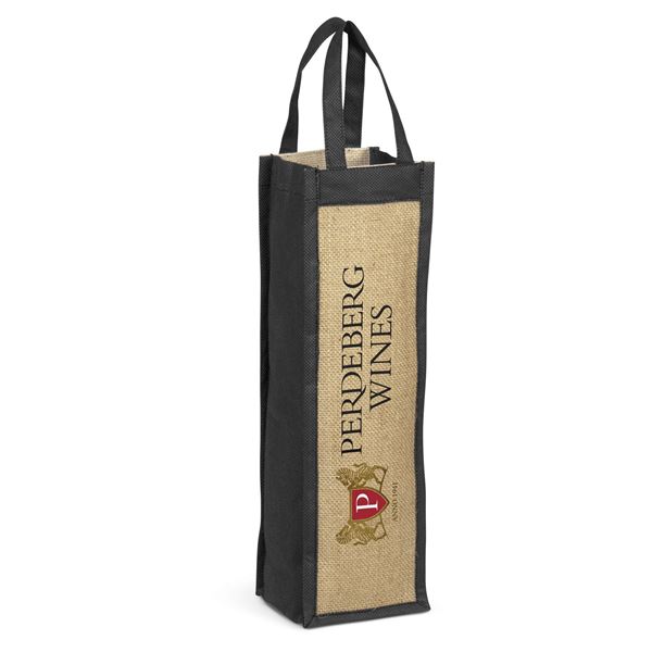 Bordeaux Jute Wine Tote, LS-6505