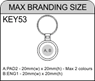 Budget Round Keyring, KEY53