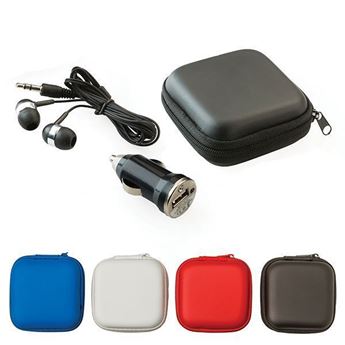 Earbud & Car Charger Set, TECH238