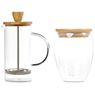 Okiyo Aibo Glass & Bamboo Coffee Set, GF-OK-1142-B