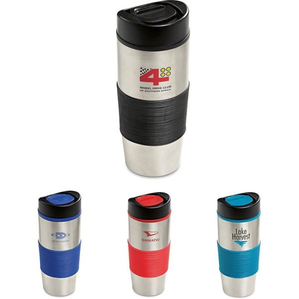 Ridge Stainless Steel & Plastic Double-Wall Tumbler - 450ml, DW-6525