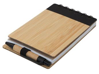 Wood Pocket Notepad & Sticky-Memo & Pen, ST324