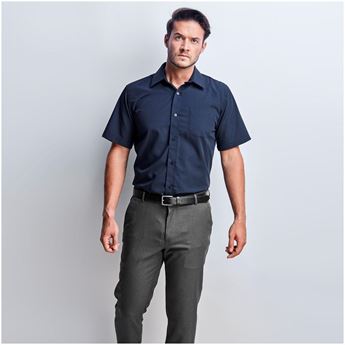 Mens Short Sleeve Kensington Shirt, BAS-7756