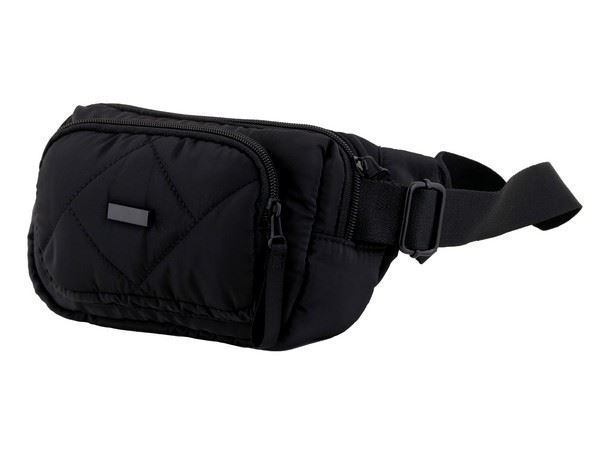 Quilted Double Pocket Moon Bag, P2710B