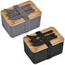 Okiyo Pasuta Recycled Plastic & Bamboo Lunch Box, CL-OK-125-B