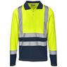 Long Sleeve Surveyor Two-Tone Hi-Viz Golf Shirt, GS-AL-293-A